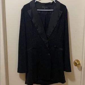Naked wardrobe sequin blazer dress